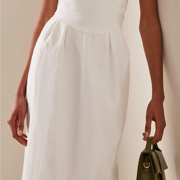 🌺🎉HP🎉🌺 NWT Mara Hoffman Isla Midi Dress White - Picture 3 of 16